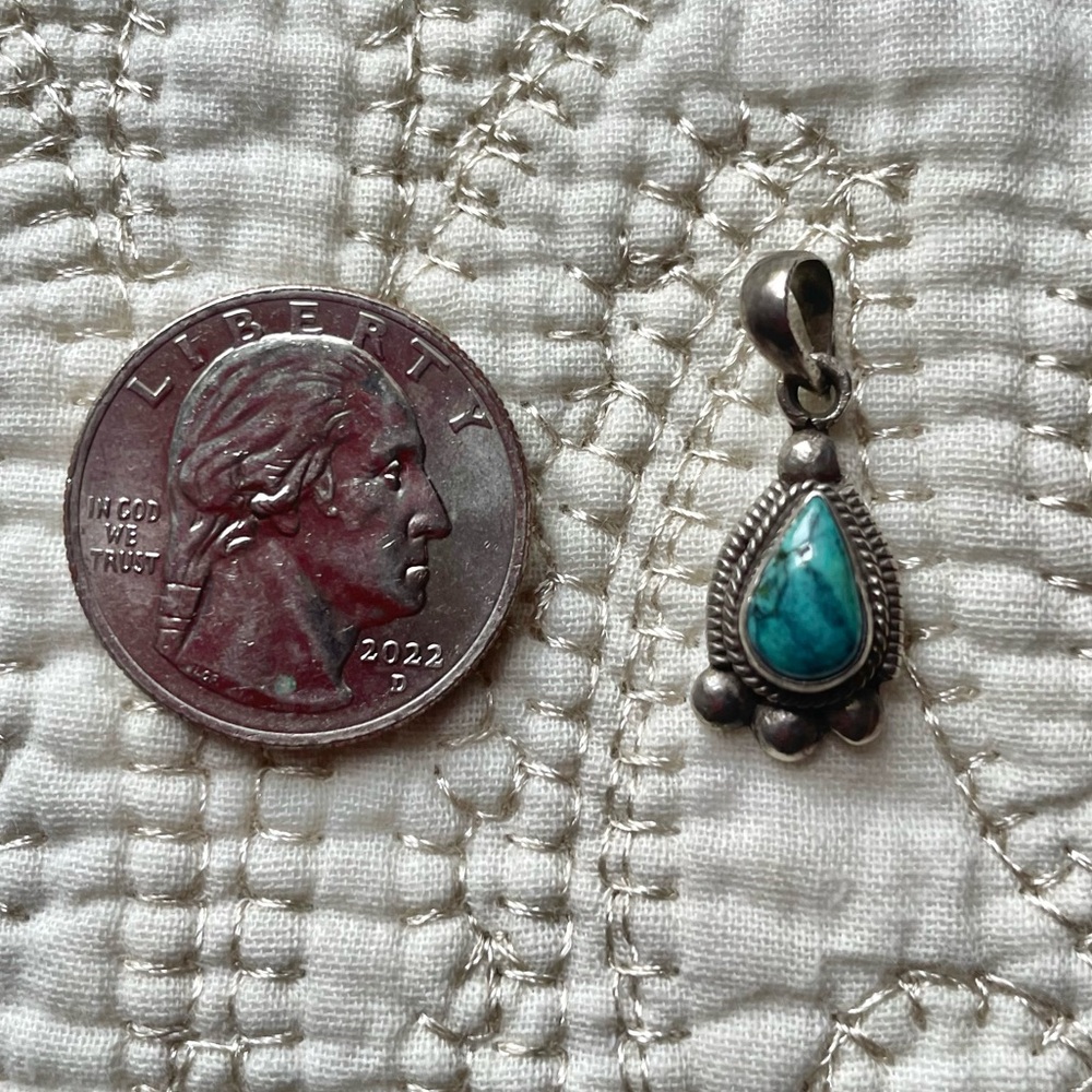 Turquoise Dainty Pendant - Picture 3 of 8